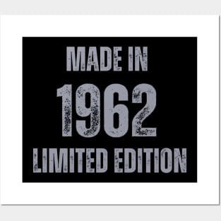 Vintage Made in 1962, Limited Edition  , Gift for Mom Dad Birthday Posters and Art